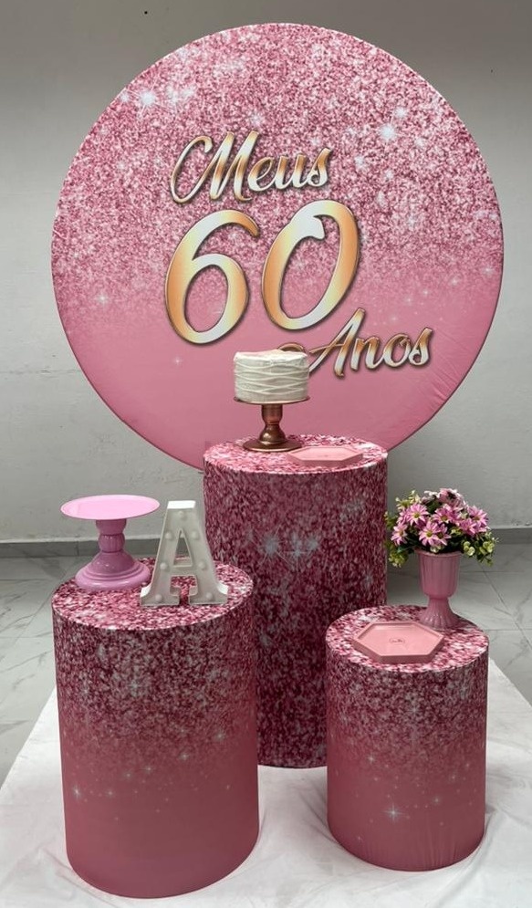 Meus 60 Anos - Rosê - Festa e Arte Decorações