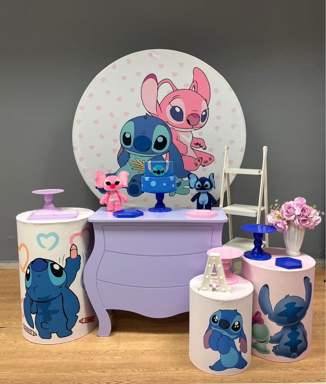 Stitch E Angel Ll - Festa e Arte Decorações