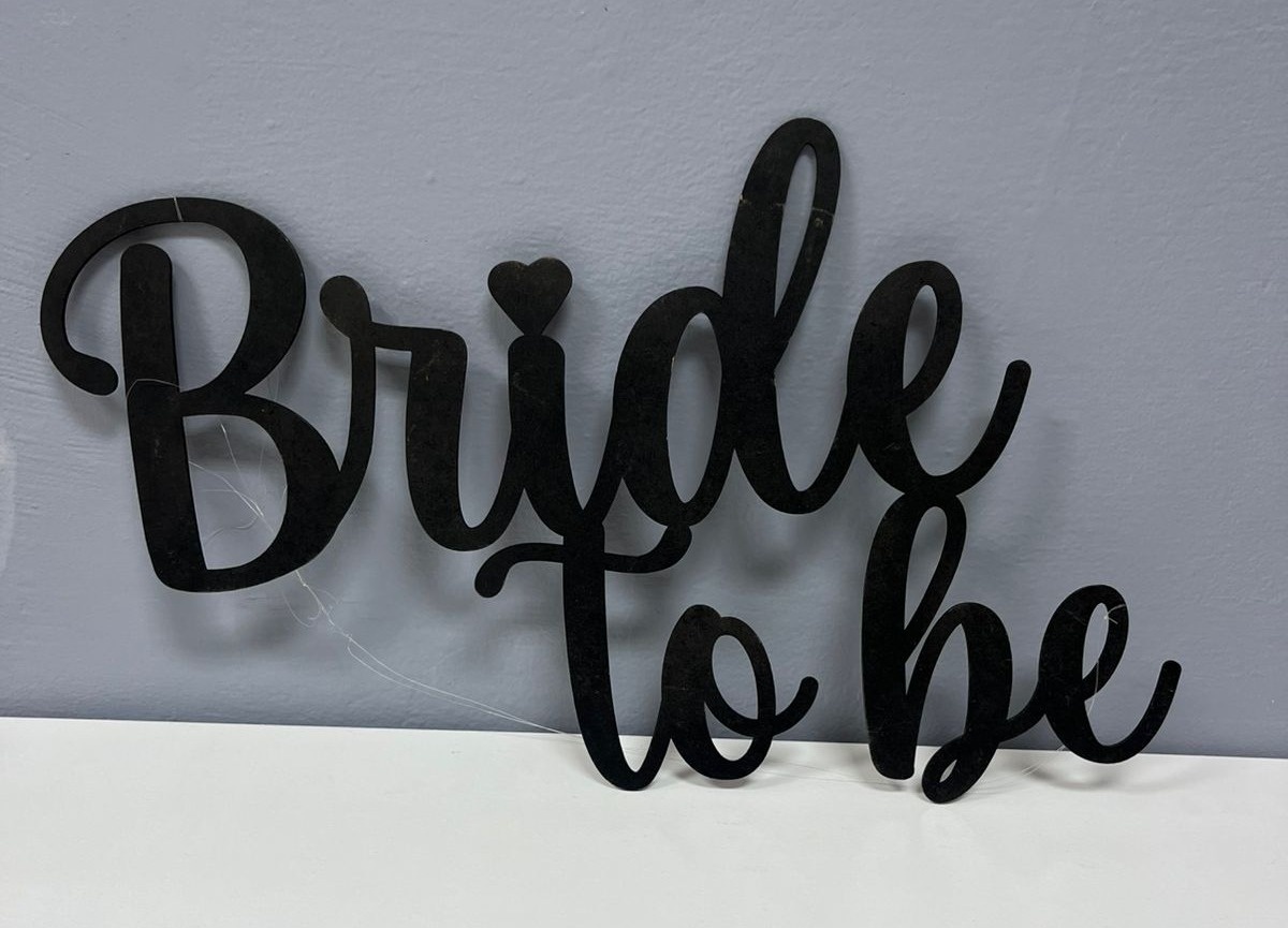 Display Letreiro Mdf - Bride To Be - Festa e Arte Decorações