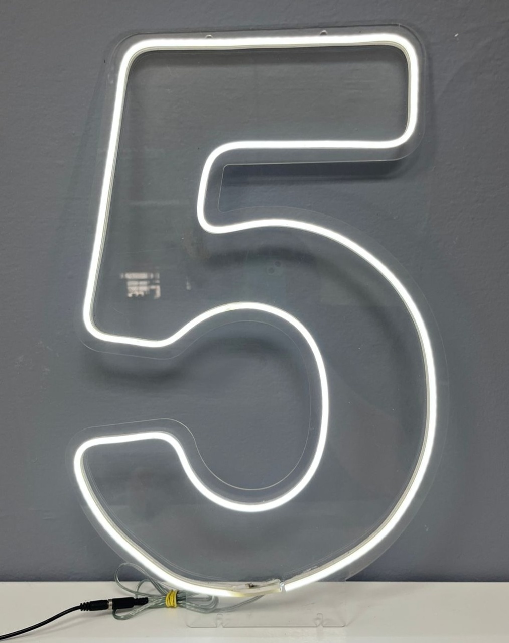 Numero Em Led 5 (Branco Frio) - Festa e Arte Decorações