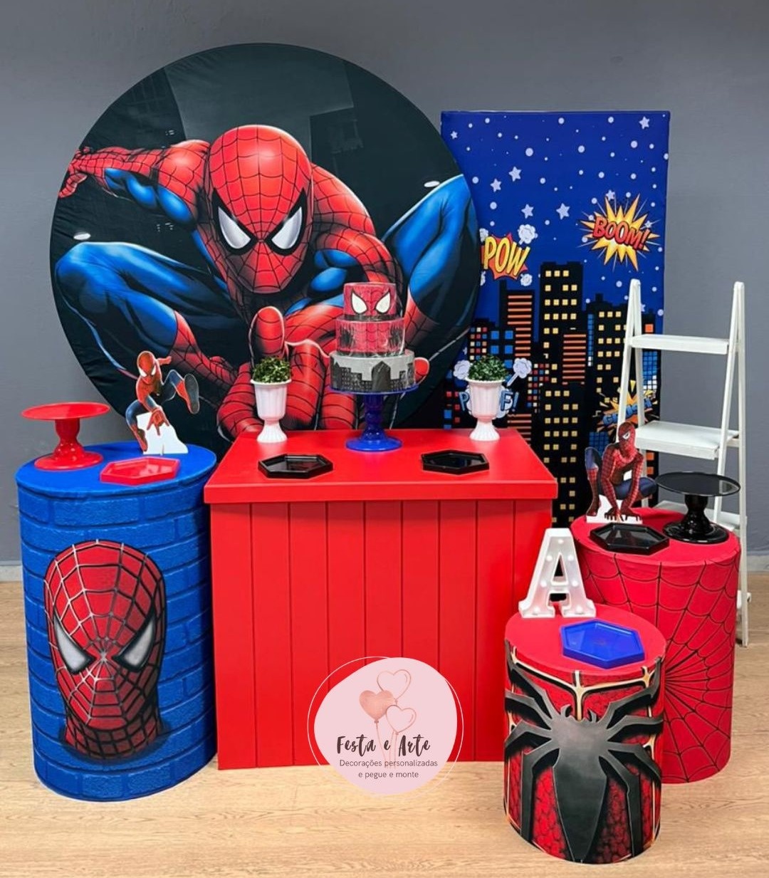 Homem Aranha - Ouro - Festa e Arte Decorações