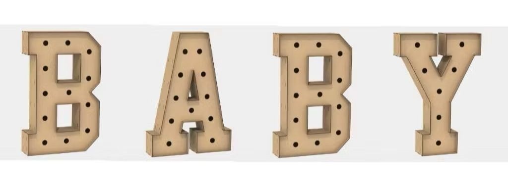 Letras Caixa - Baby - Festa e Arte Decorações