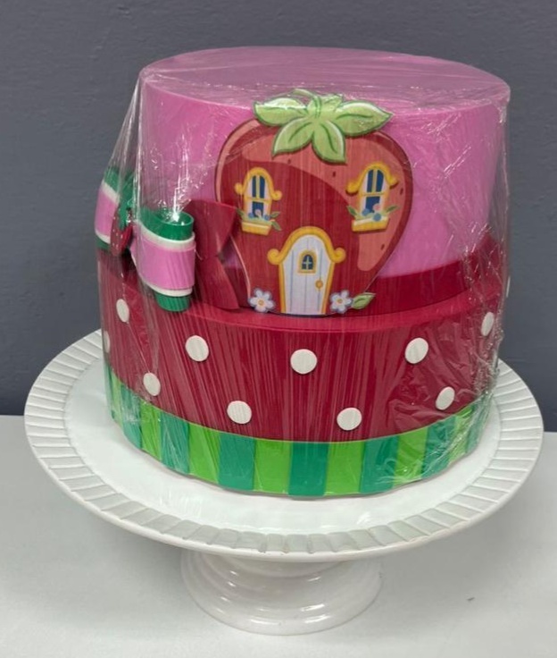 Bolo Fake - Moranguinho - Festa e Arte Decorações