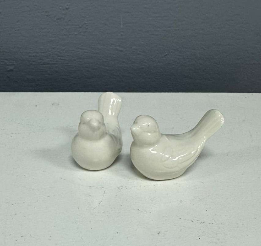 Casa de Pássaros Cerâmica - Branco - Festa e Arte Decorações