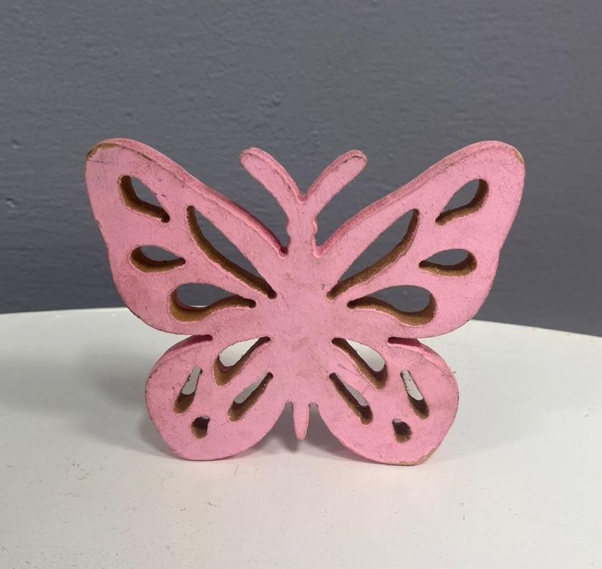 Borboleta de Mesa Mdf - Rosa - Festa e Arte Decorações