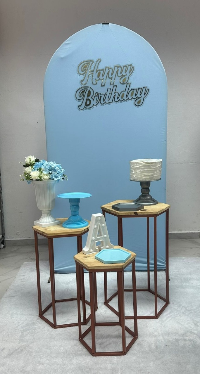 Luxo - Azul Claro  - Festa e Arte Decorações