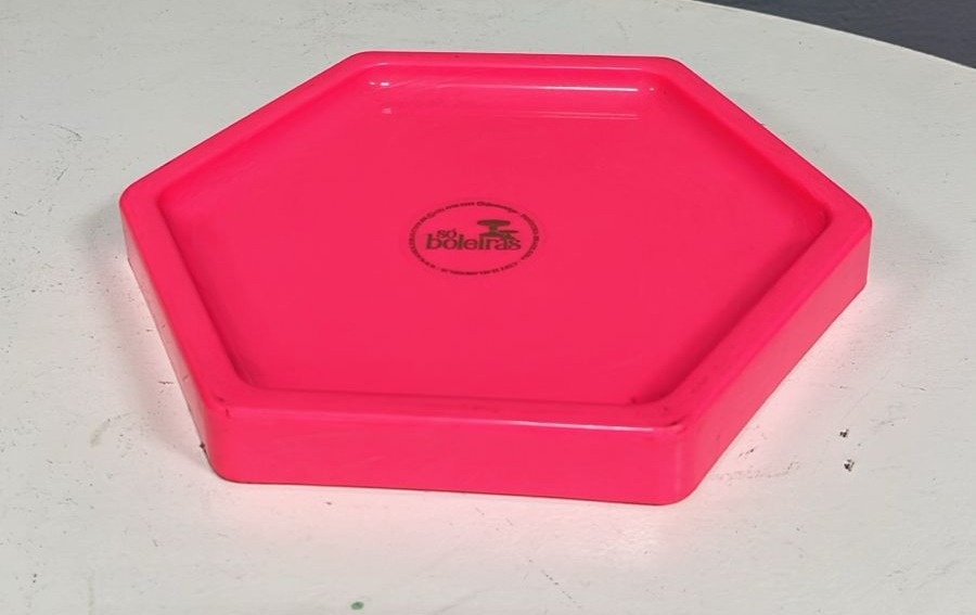 Bandeja Sextavada - Rosa Neon - Festa e Arte Decorações