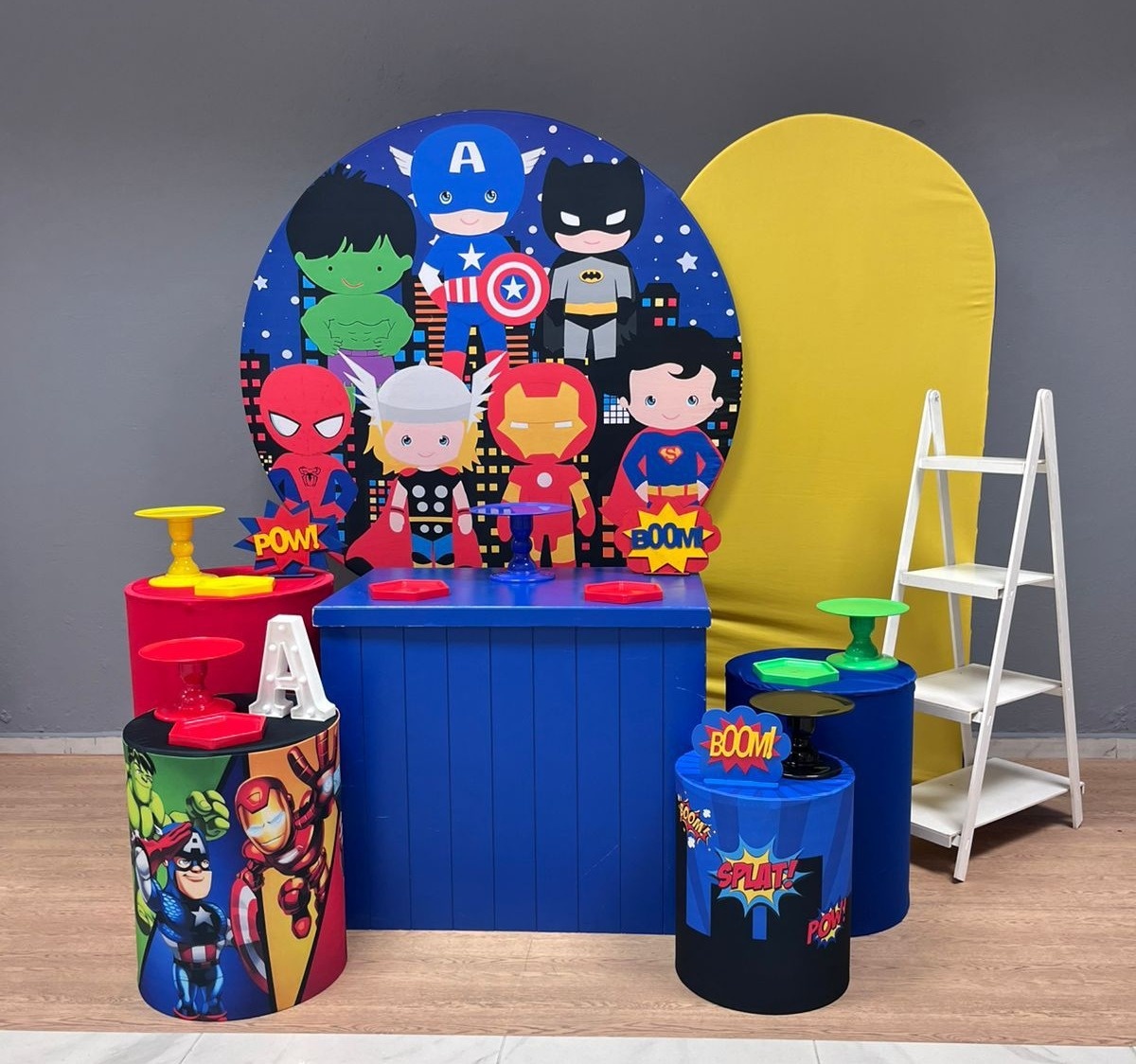 Super Heróis Baby - Ouro  - Festa e Arte Decorações