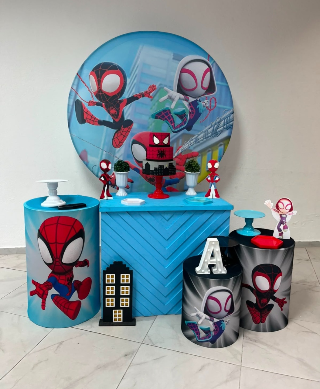 Spidey E Seu Amigos Espetaculares (Cute) - Prata - Festa e Arte Decorações
