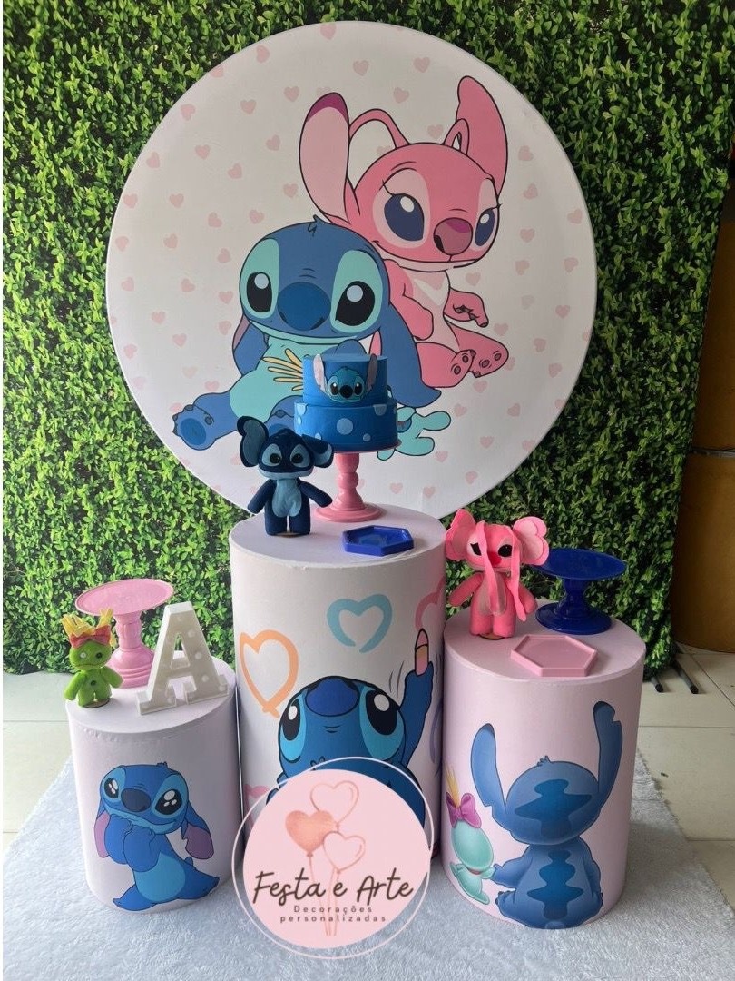 Stitch E Angel - Festa e Arte Decorações