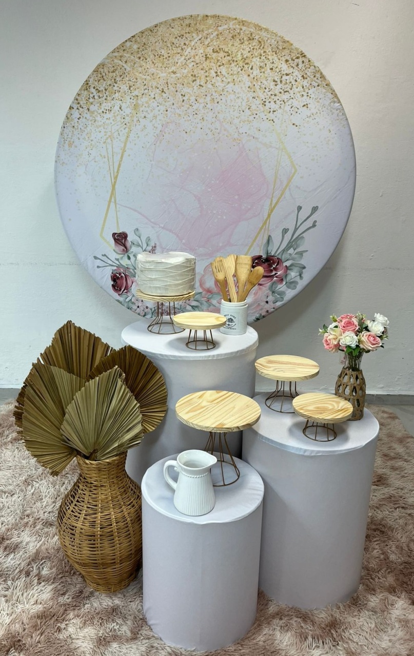 Chá de Cozinha (Dourado-Rosa) - Festa e Arte Decorações