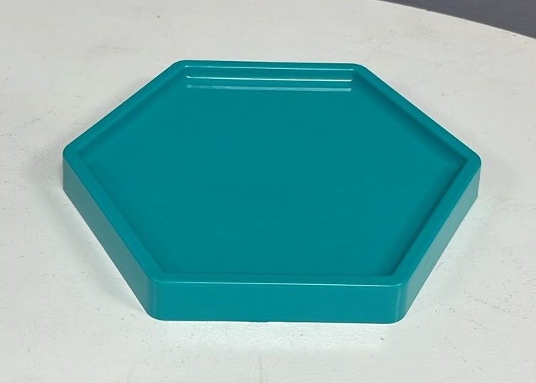 Bandeja Sextavada - Verde Tiffany - Festa e Arte Decorações