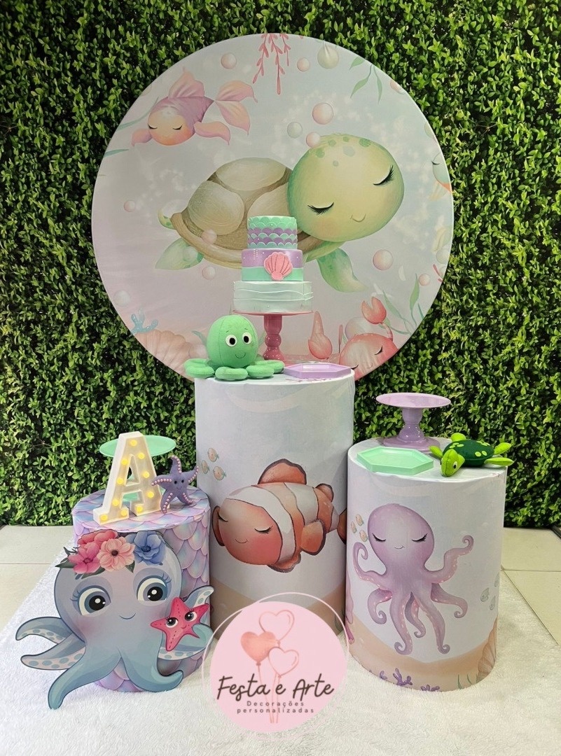 Fundo Do Mar (Tartaruga) - Festa e Arte Decorações