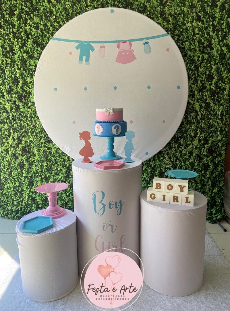 Chá Revelação - Branco - Festa e Arte Decorações