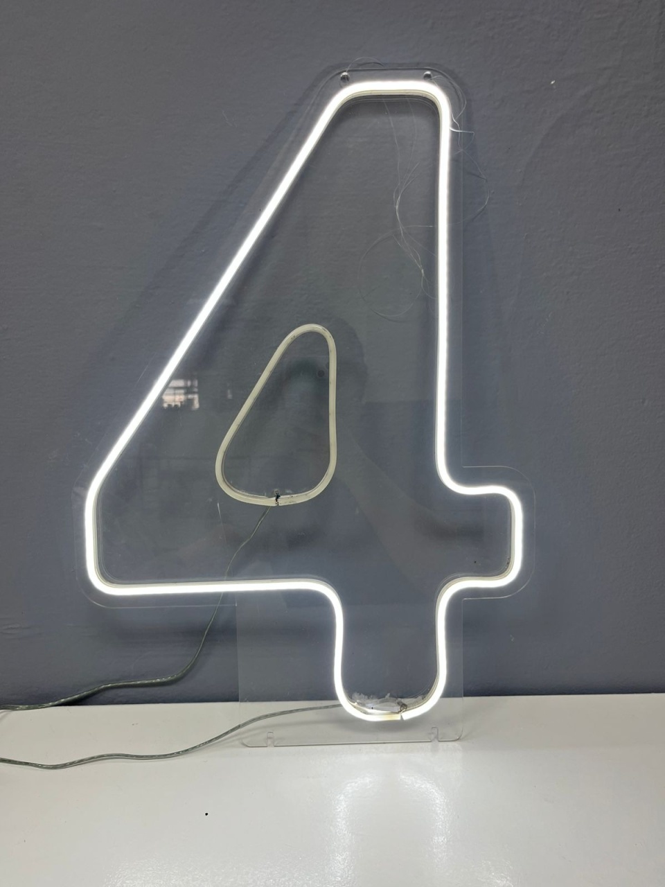 Numero Em Led 4 (Branco Frio)  - Festa e Arte Decorações