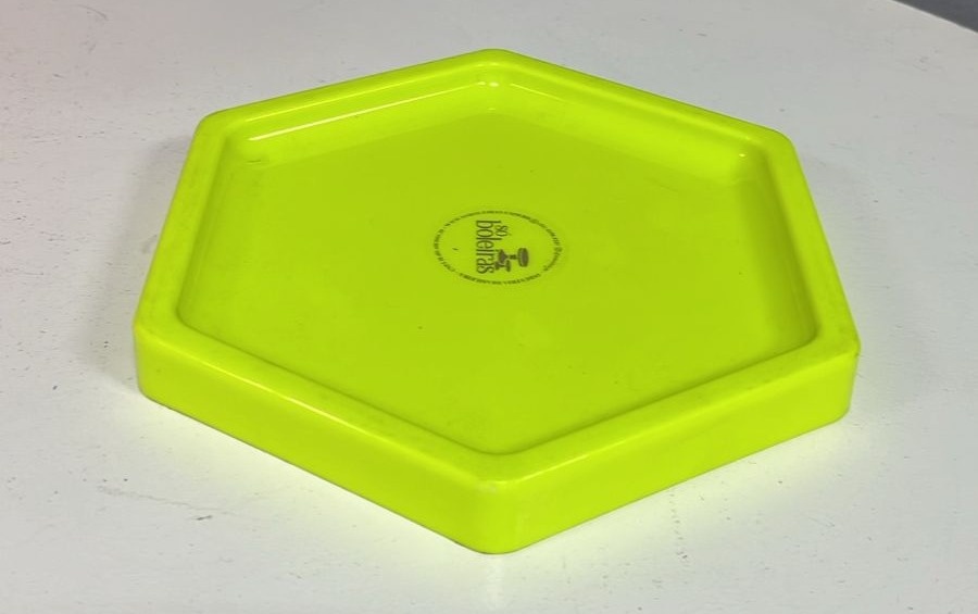 Bandeja Sextavada - Amarelo Neon - Festa e Arte Decorações