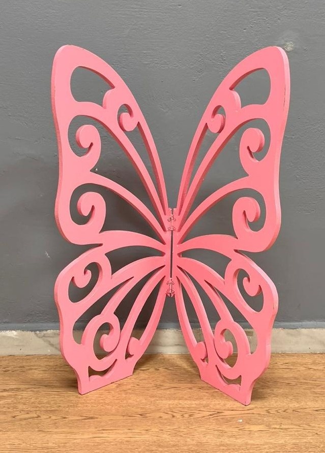 Painel Mdf Borboleta M - Rosa  - Festa e Arte Decorações
