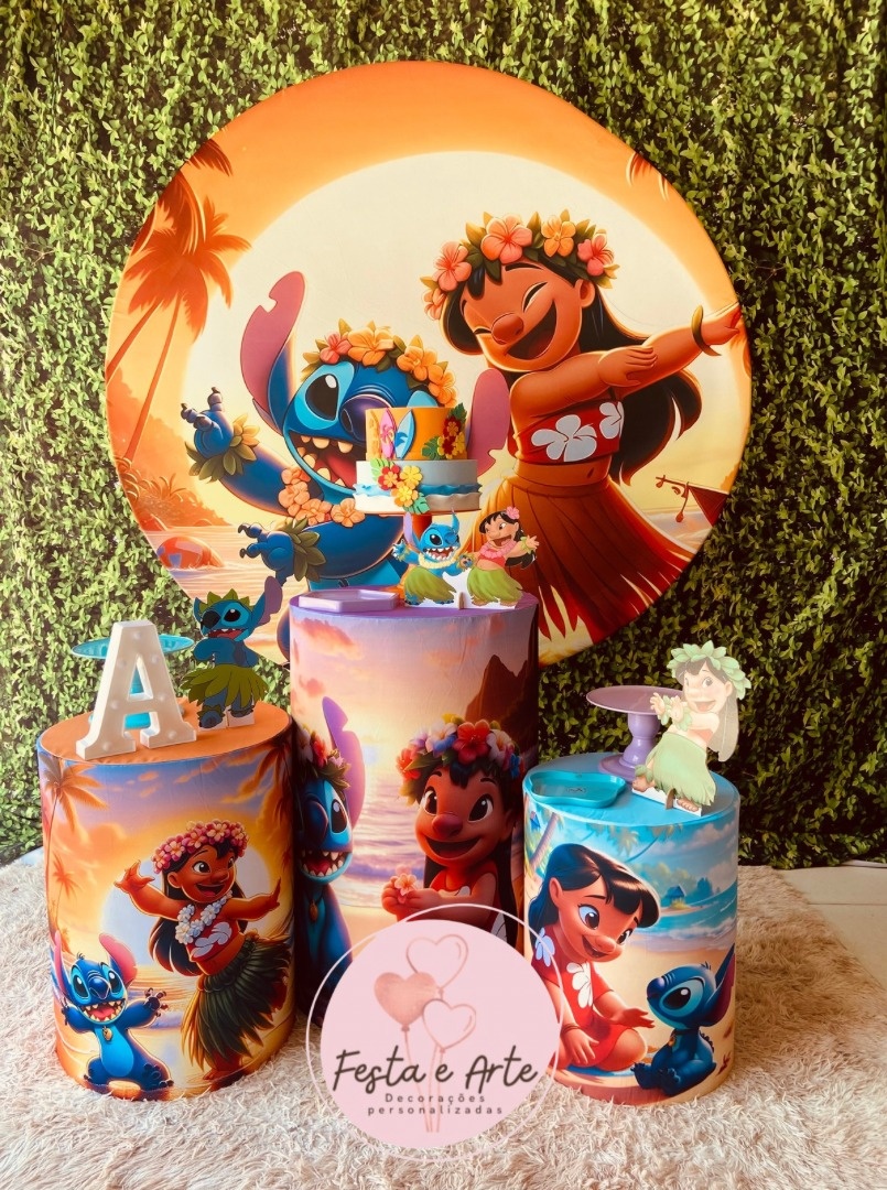 Lillo E Stitch Hawai - Festa e Arte Decorações