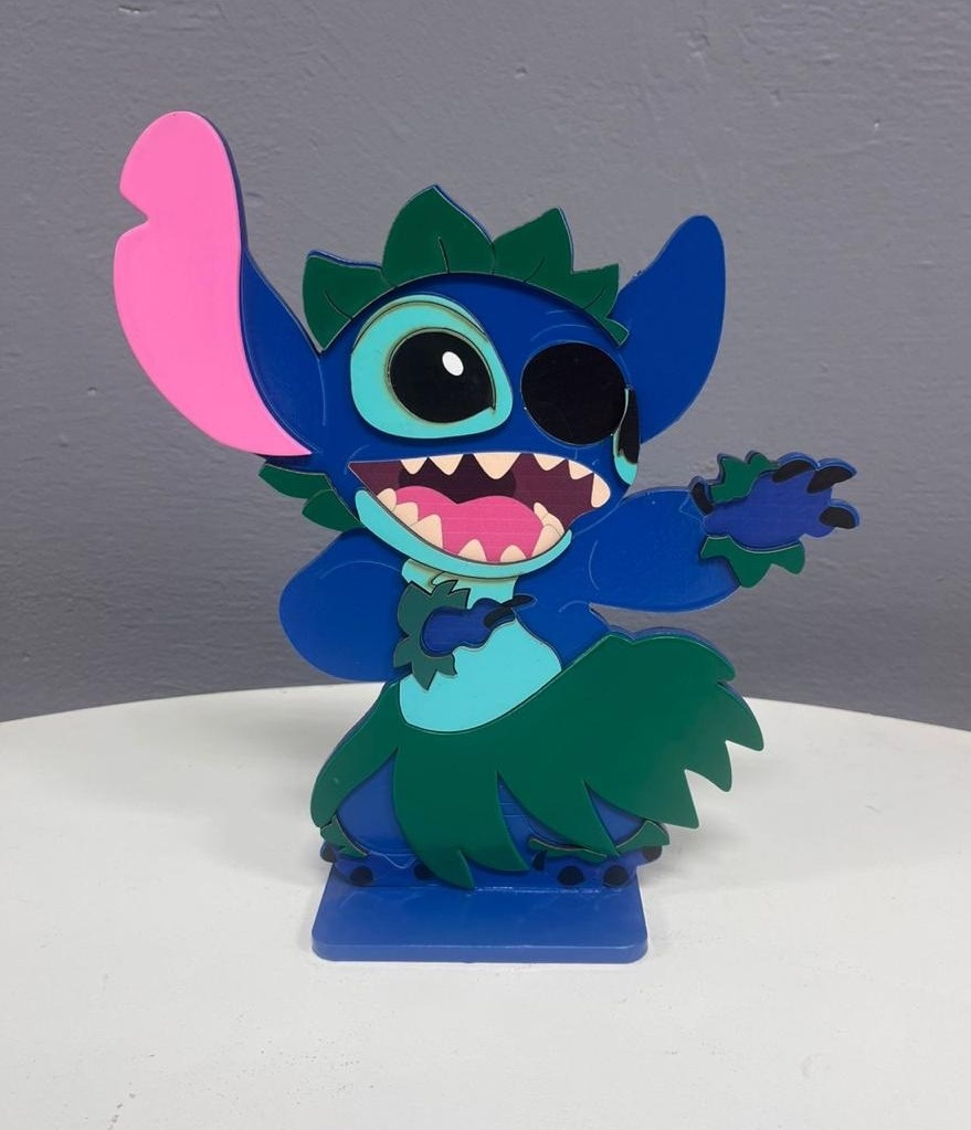 Display 3D - Stitch Havai - Festa e Arte Decorações