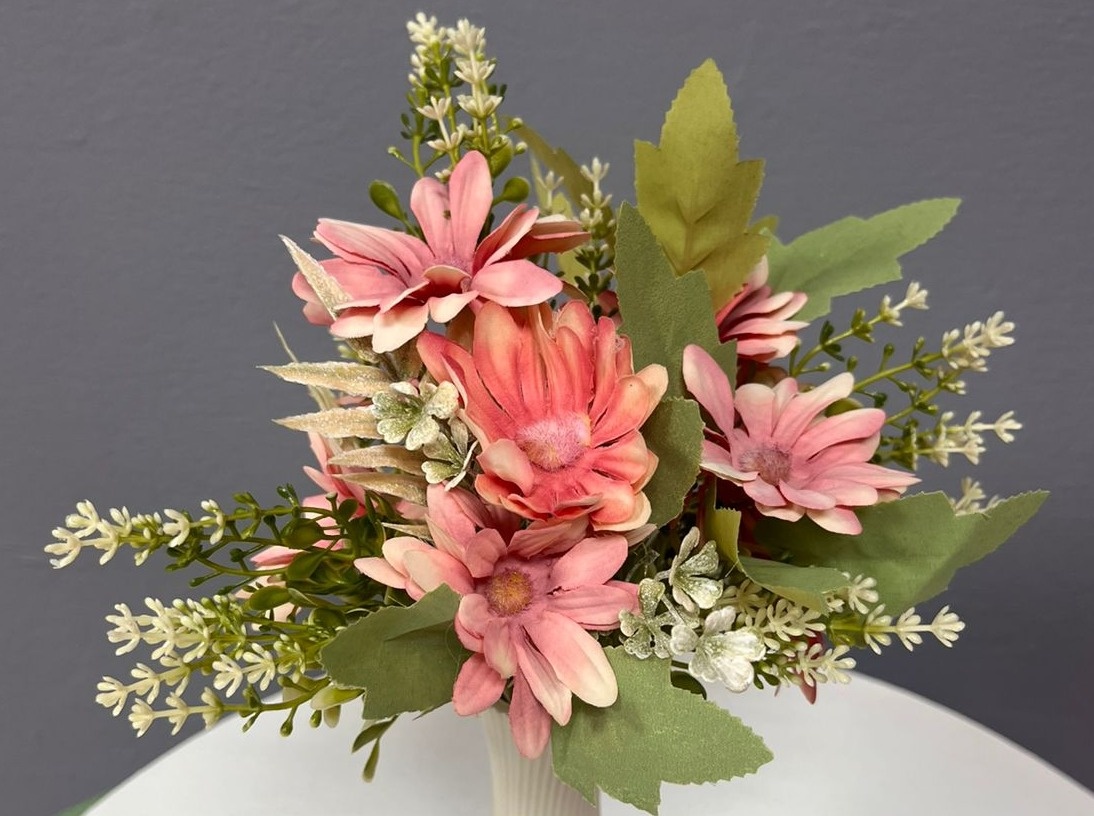 Flor (Buquê) - Margaridas Rosa - Festa e Arte Decorações