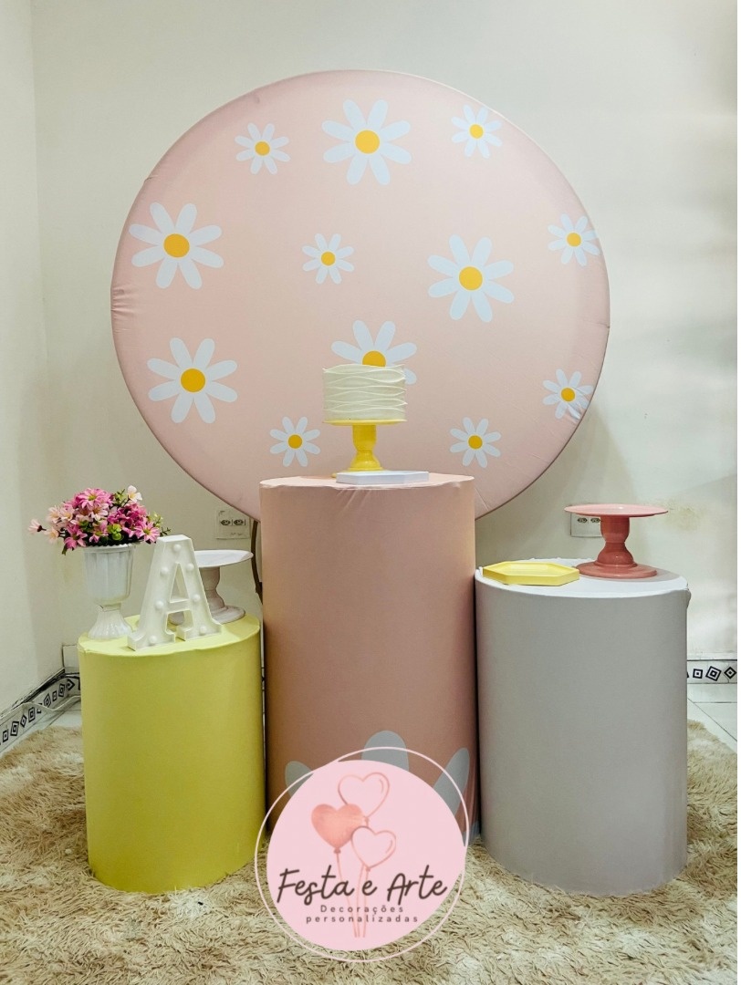 Floral Margaridas Rosa - Festa e Arte Decorações