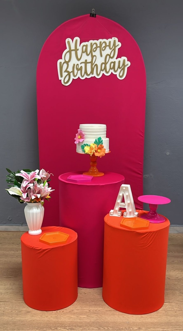 Bronze - Pink E Laranja - Festa e Arte Decorações
