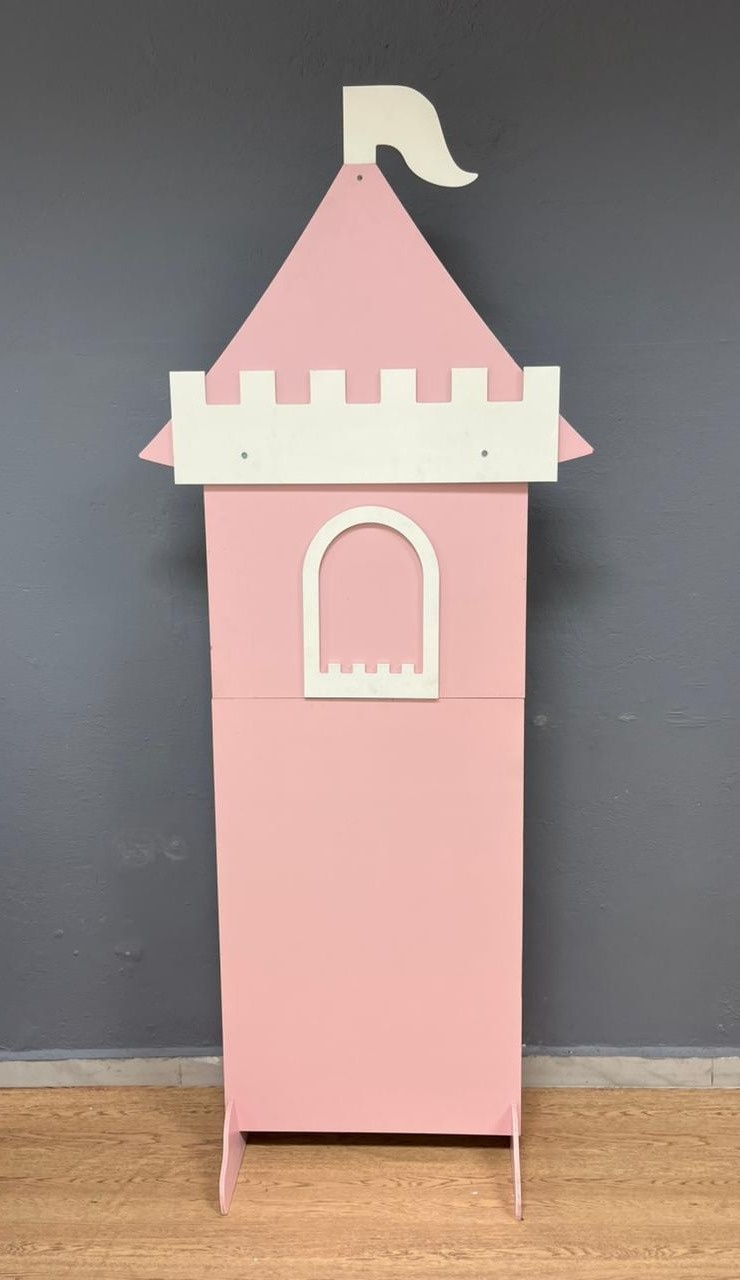 Painel Mdf Castelo Rosa - Festa e Arte Decorações