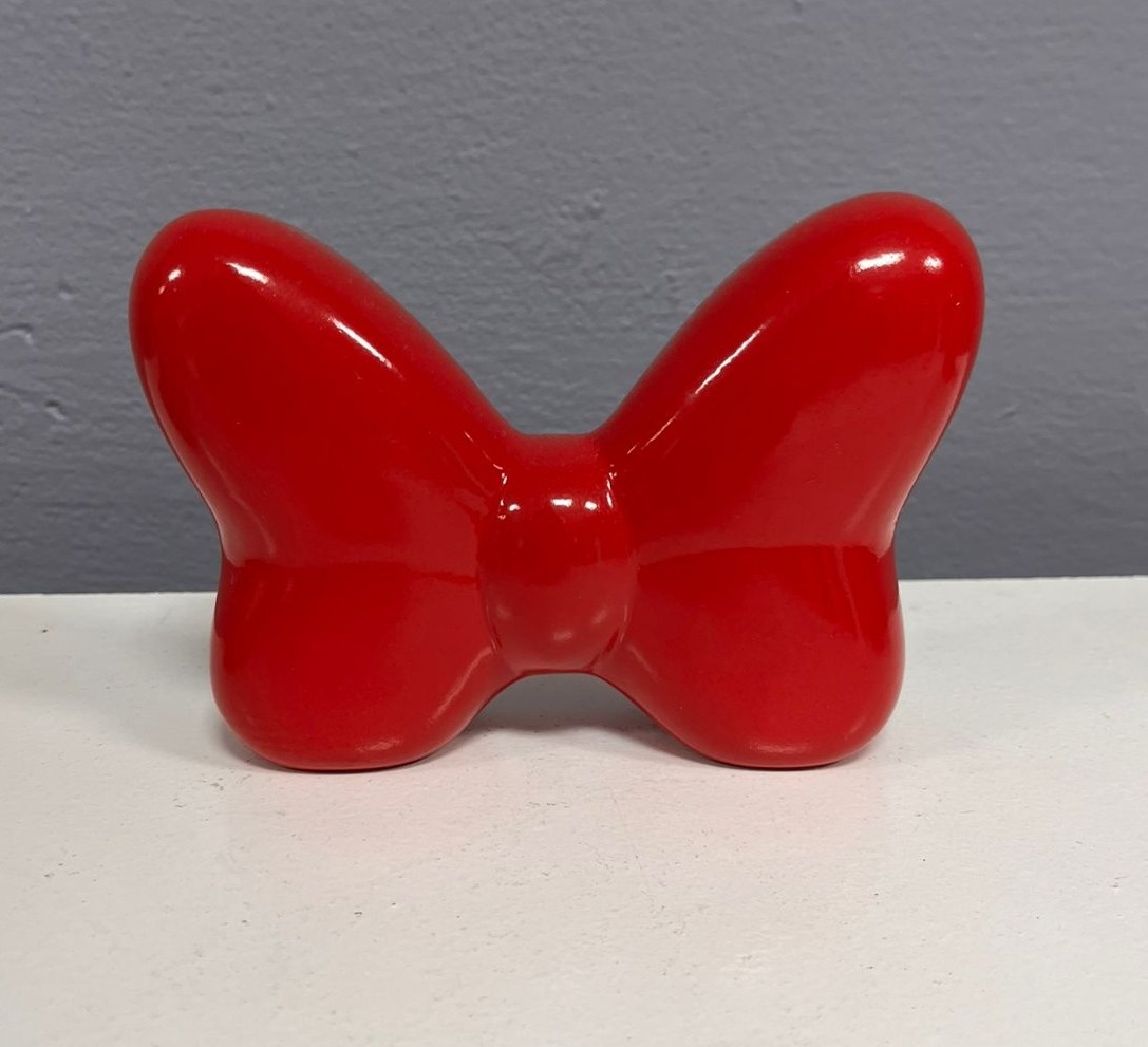 Laço Vermelho Minnie - Cerâmica - Festa e Arte Decorações