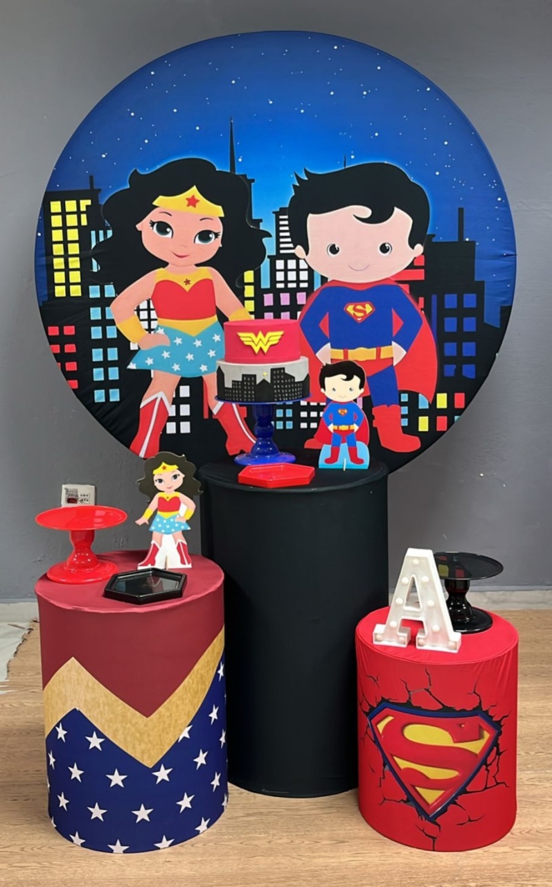 Mulher Maravilha E Superman Baby - Festa e Arte Decorações
