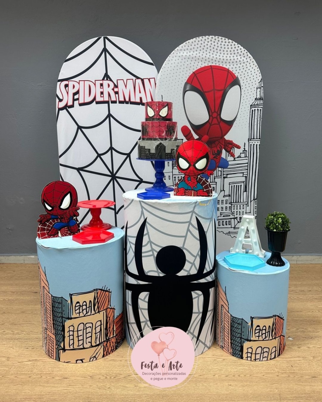 Homem Aranha Baby - Bronze - Festa e Arte Decorações