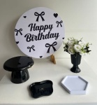Mk - Happy Birthday Preto E Branco - imagem 1