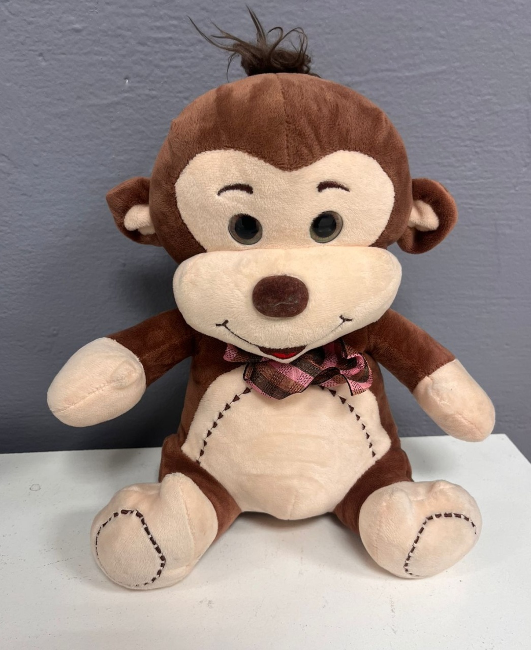 Urso de Pelúcia M de Mesa -  Macaco - Festa e Arte Decorações