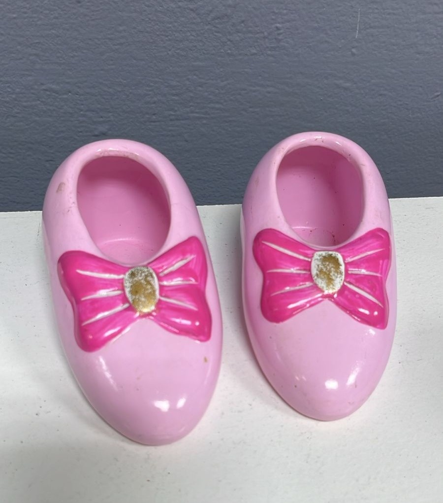 Sapato Minnie Rosa Cerâmica  - Festa e Arte Decorações