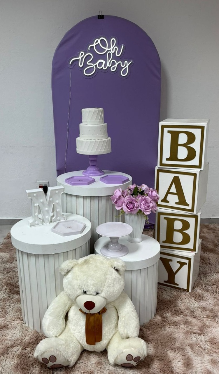 Chá de Bebê (Lilas) - Festa e Arte Decorações