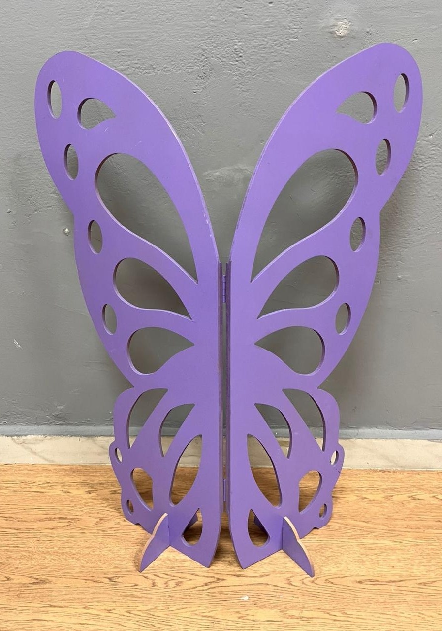 Painel Mdf Borboleta M - Lilás - Festa e Arte Decorações