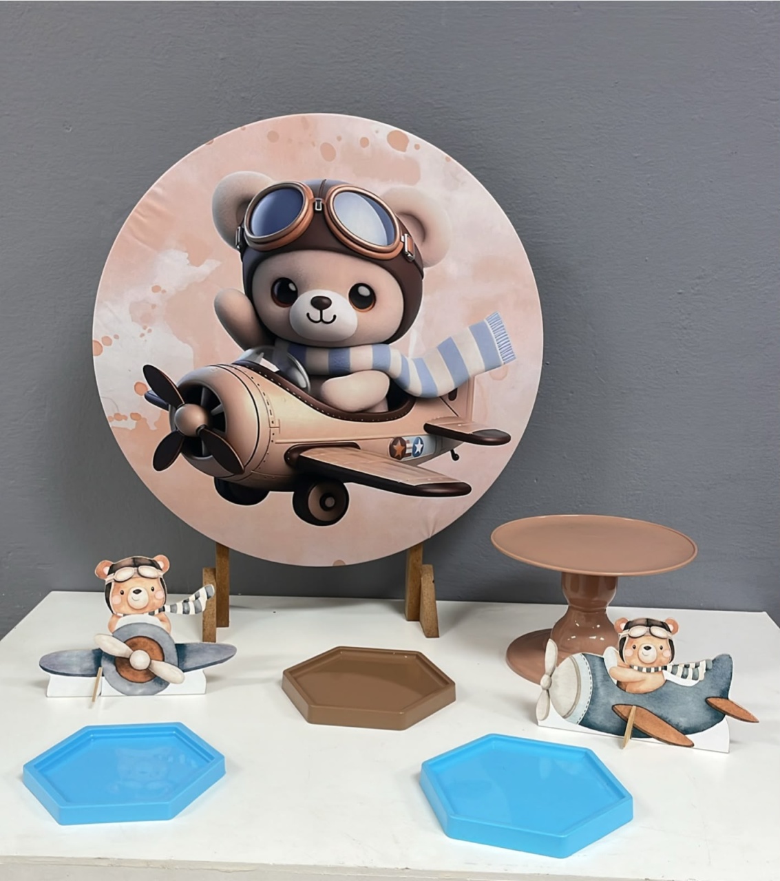 Mk - Urso Aviador - Festa e Arte Decorações