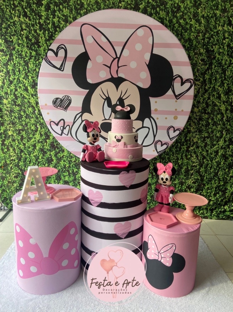 Minnie Rosa - Festa e Arte Decorações