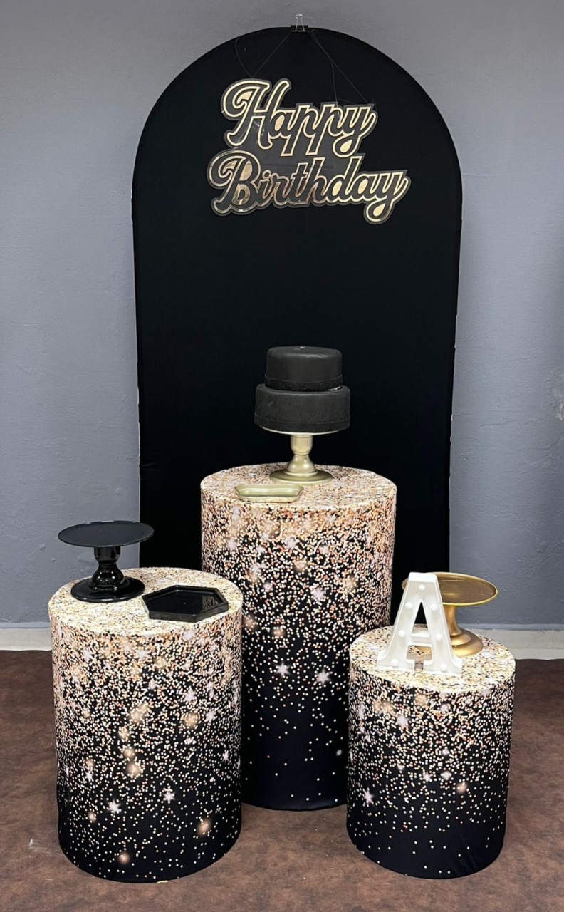 Gliter Preto E Dourado - Bronze  - Festa e Arte Decorações