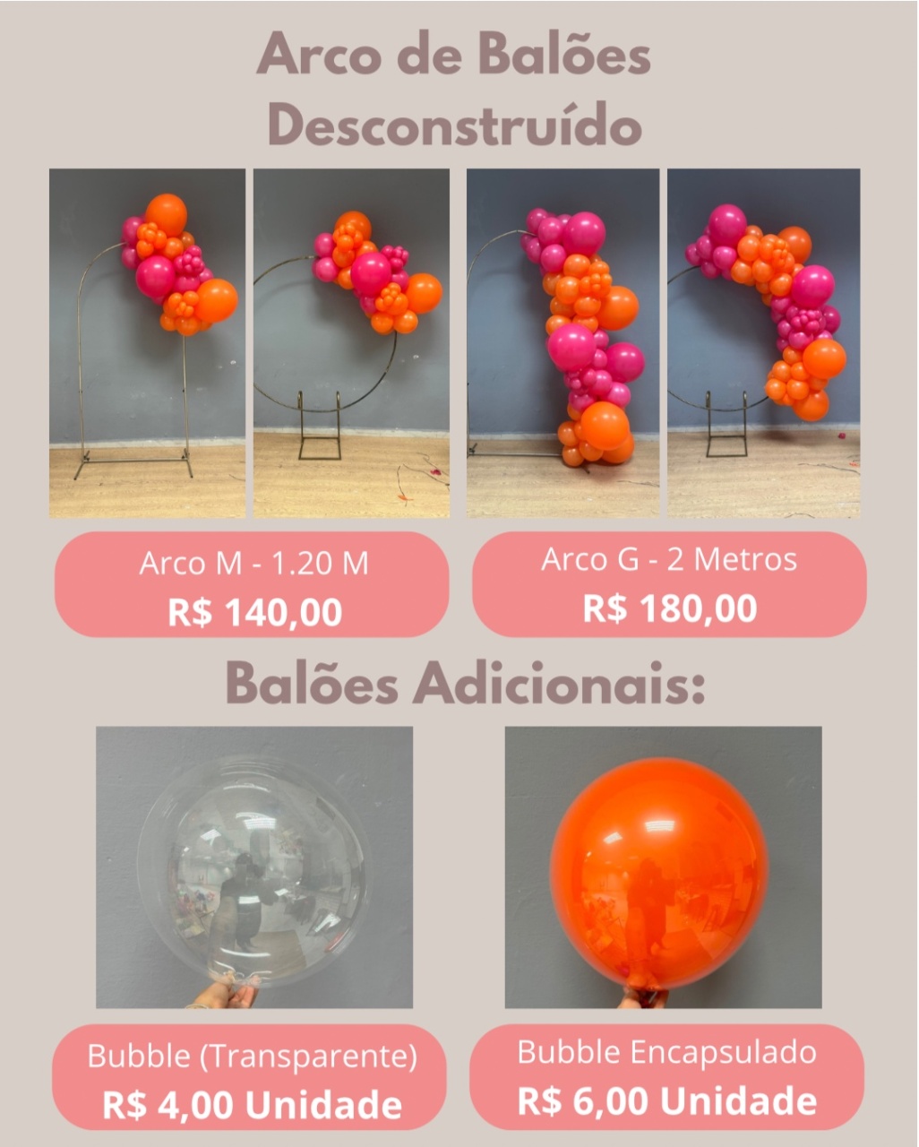 Arco de Balões - Desconstruído - Festa e Arte Decorações