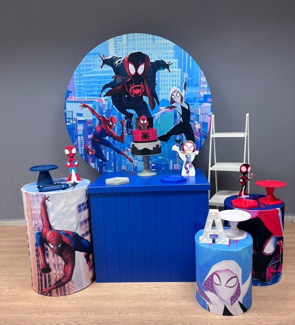 Aranha Fantasma - Spidey - Prata  - Festa e Arte Decorações
