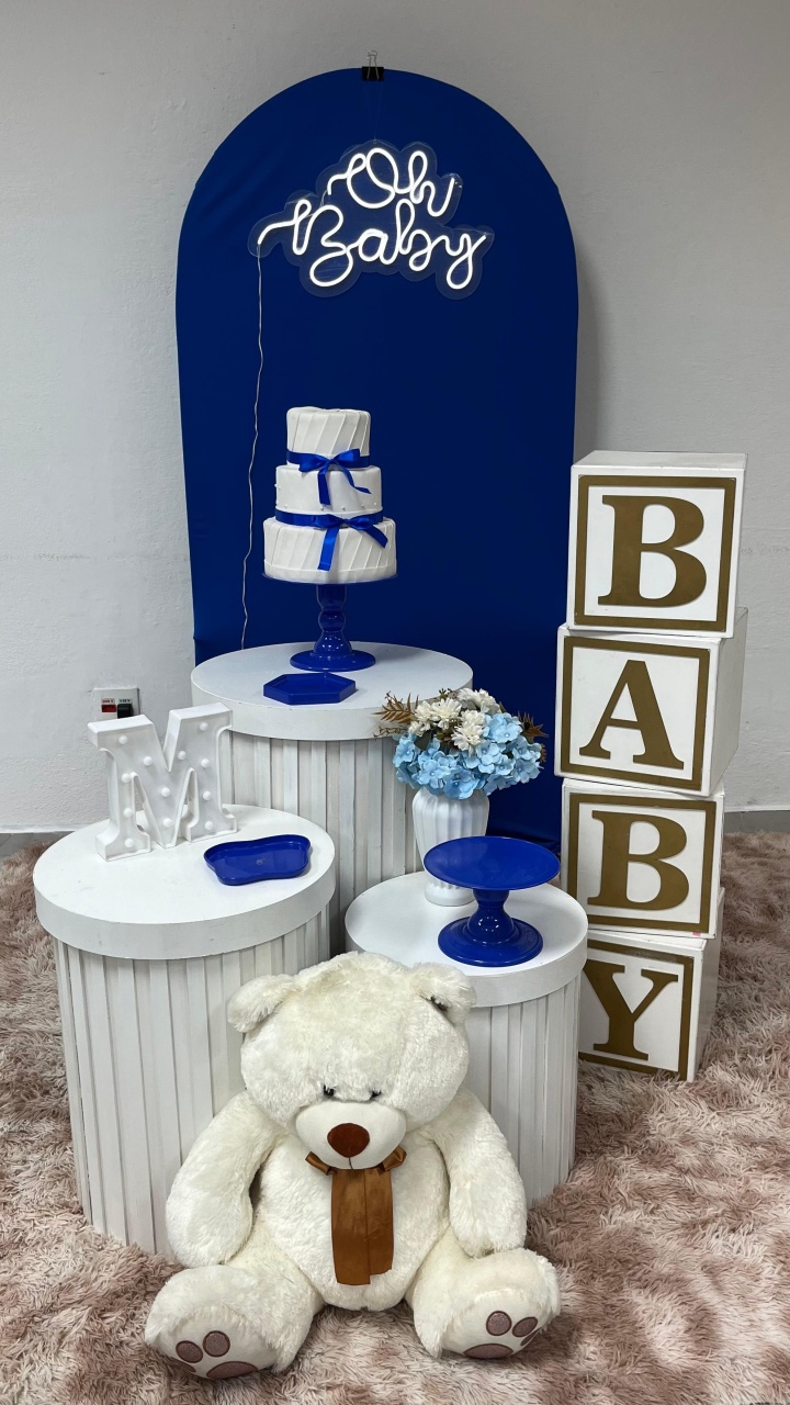 Chá de Bebê (Azul) - Festa e Arte Decorações