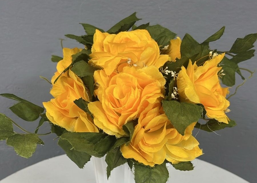 Flor - Rosas Amarelo Escuro - Festa e Arte Decorações