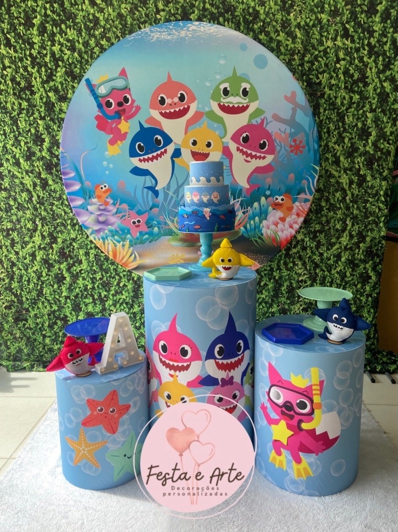 Baby Shark - Azul - Festa e Arte Decorações