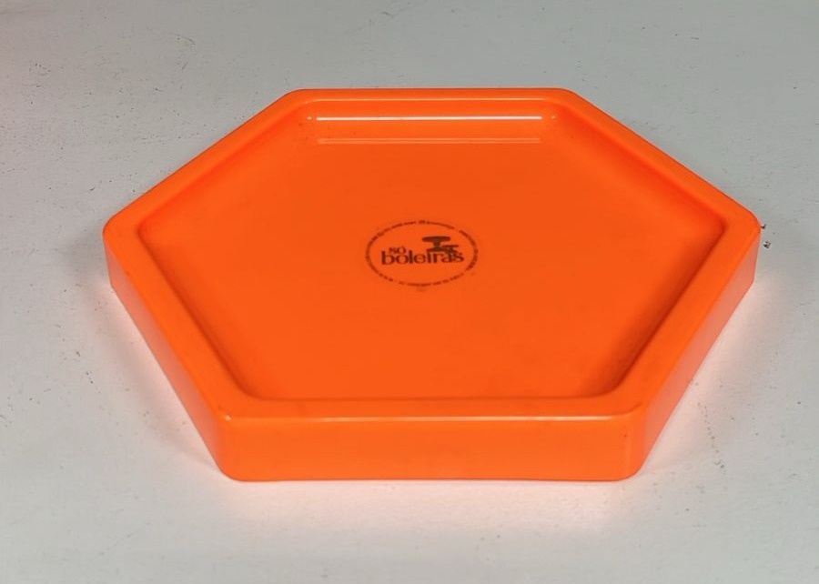 Bandeja Sextavada - Laranja Neon - Festa e Arte Decorações