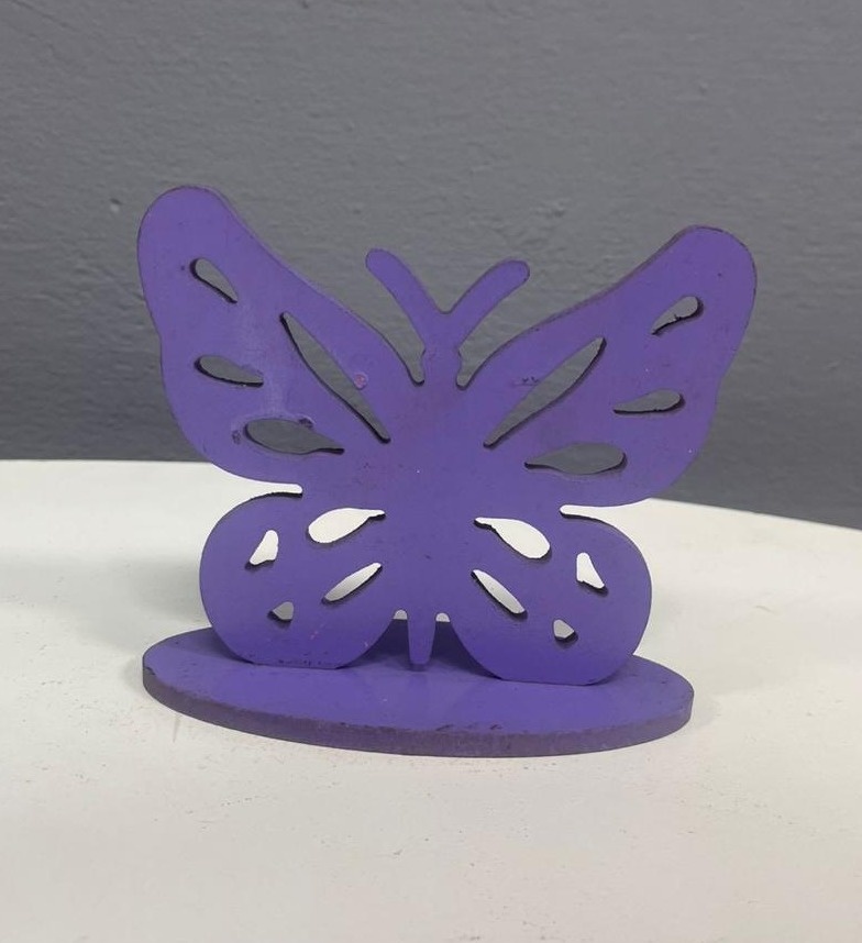 Borboleta de Mesa Mdf - Lilás - Festa e Arte Decorações