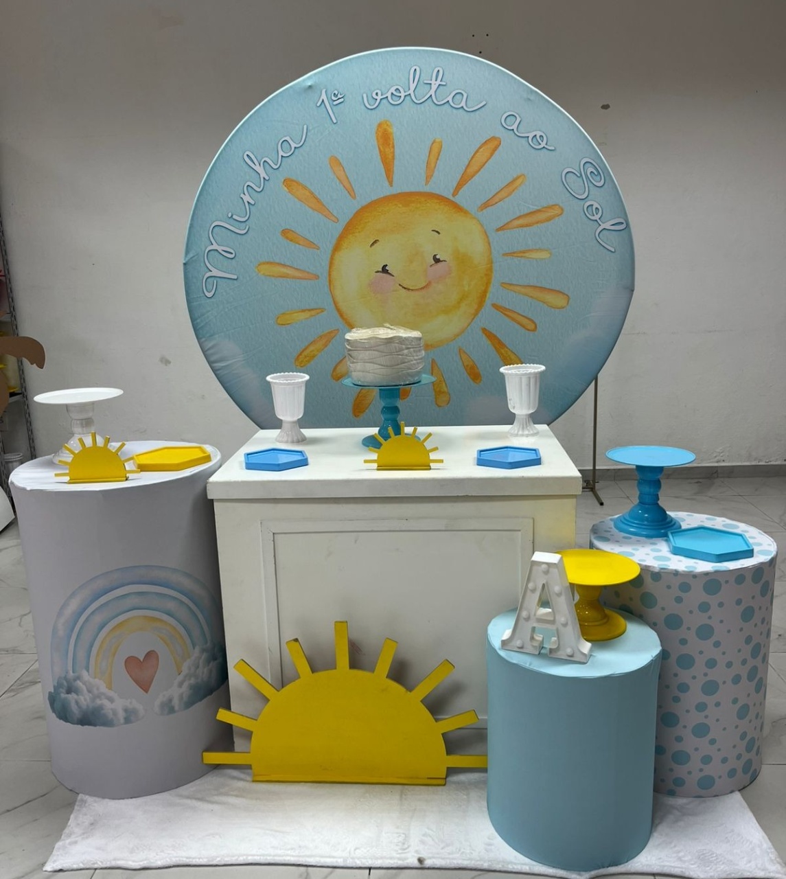 Minha Primeira Volta Ao Sol - Prata - Festa e Arte Decorações