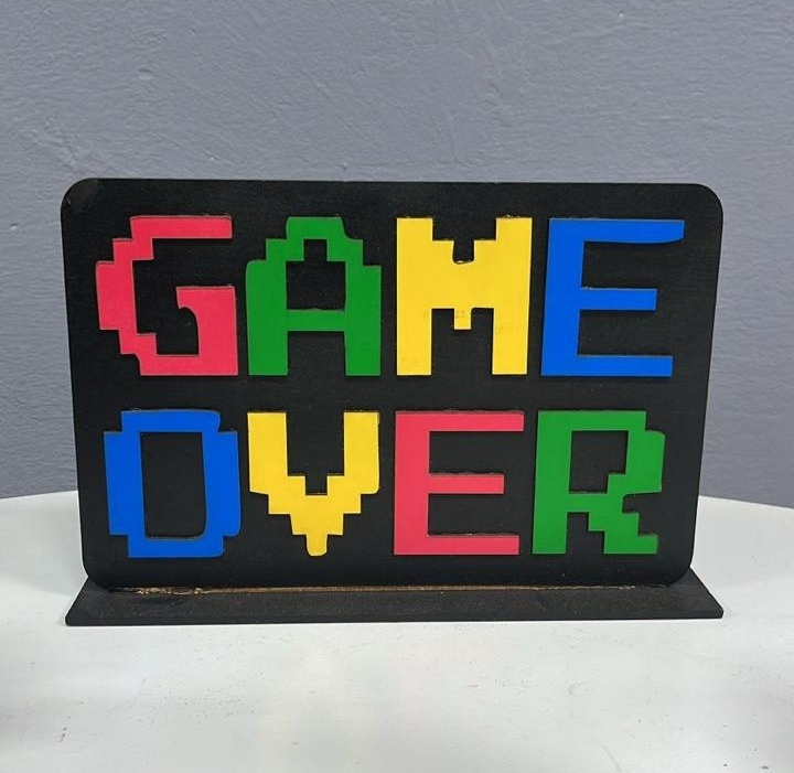 Display 3D - Game Over - Festa e Arte Decorações