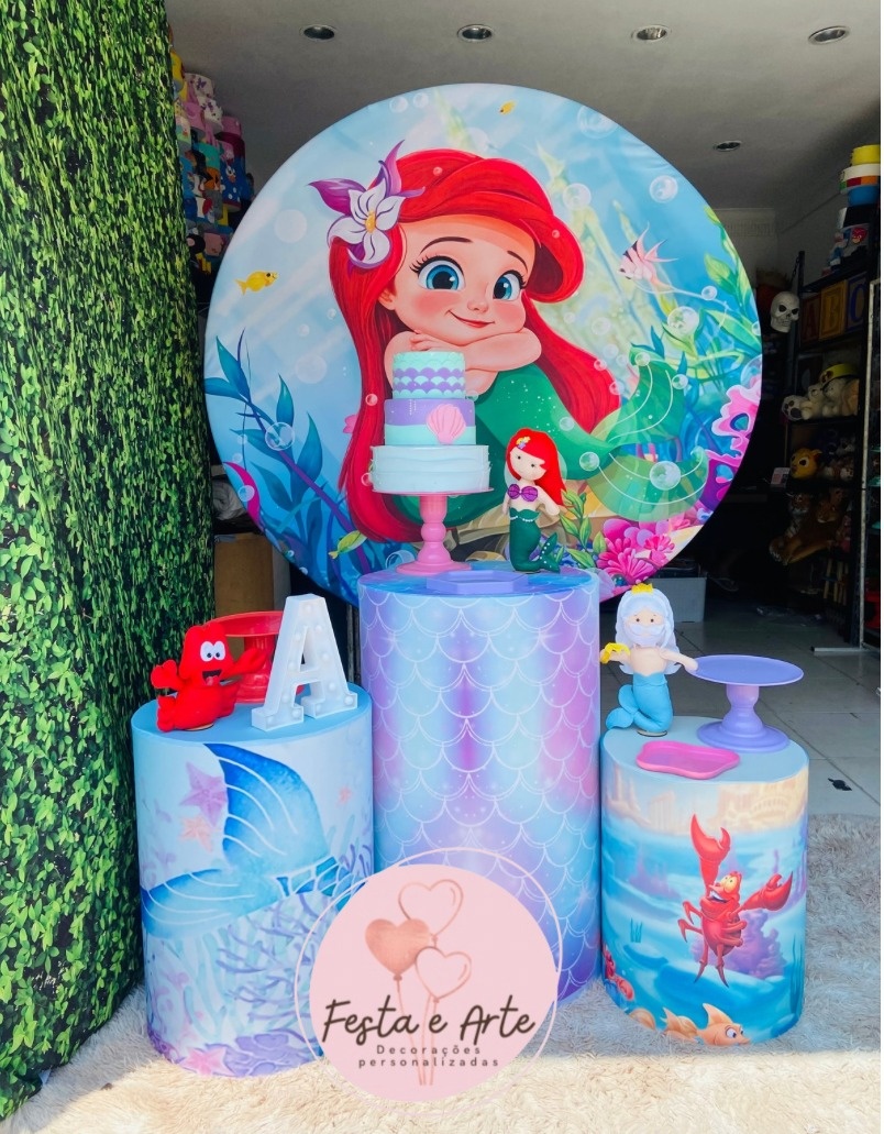 Pequena Sereia Cute - Festa e Arte Decorações