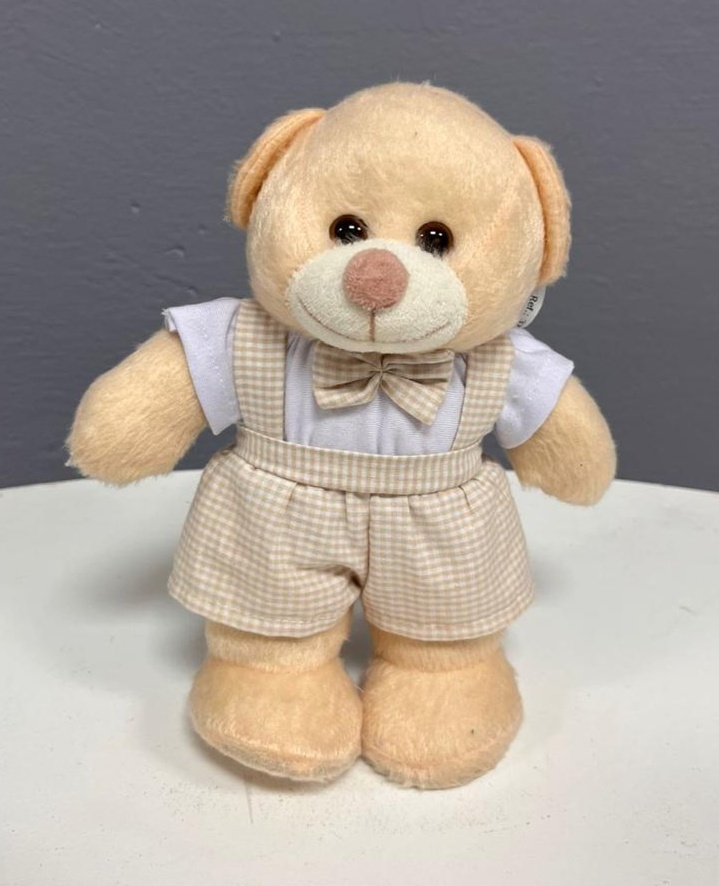 Urso Luxo de Mesa 15Cm (Menino) - Festa e Arte Decorações