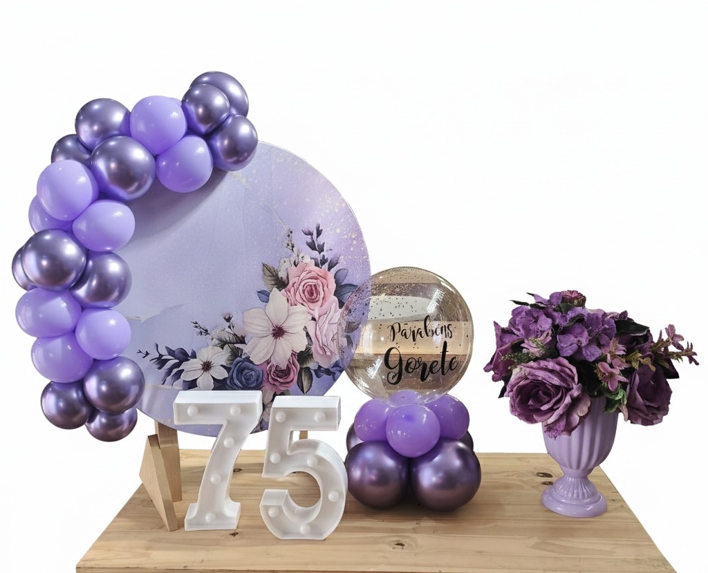 Mini Kit Floral Roxo  - Detalhes